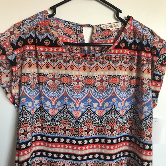 Pink Rose Multicolor Top - Size S - Picture 2 of 10